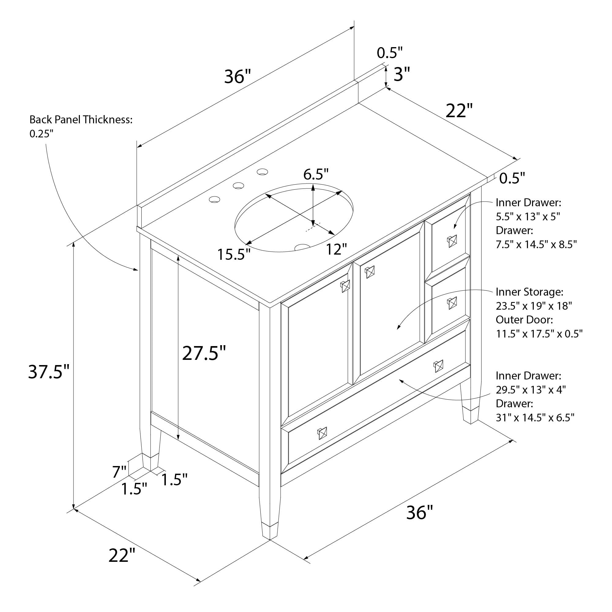 Standard Vanity Dimensions