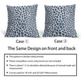 thumbnail image 5 of Navy Blue Leopard Print Pillow Covers Set of 2 18x18 Inch Cheetah Cotton Linen Decorative Throw Pillow Case Animal Skin Cushion Cover for Bedroom Sofa Living Room Couch Chair Bold and Trendy, 5 of 6