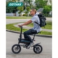 thumbnail image 4 of Gotrax Nano 14" Folding Adult Electric Bike,15.5mph 36V 350W Peak Foldable City Bike With LED Light,Black, 4 of 13