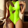 thumbnail image 3 of WREESH Womens One Piece Swimsuits Print Bikini Swimsuit Filled Bra Swimwear Beachwear Sleeveless Bathing Suits Green, 3 of 5
