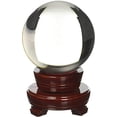 thumbnail image 6 of Amlong Crystal Meditation Divnation Sphere Feng Shui Crystal Ball, Lensball, Decorative Ball with Wooden Stand and Gift Box, Clear, 4.2 inch (110mm) Diameter, 6 of 6
