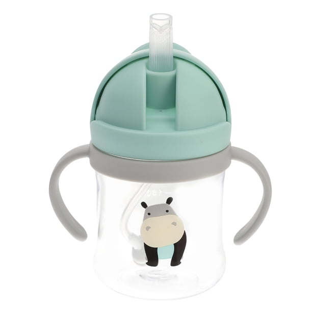 Copa de paja de bebé a prueba de derrames de la taza de sippy con manijas para niños bebés bebés tazas
