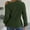 Green, variant on Womens Sweaters Fashion Metal Buckle Strap Cold Shoulder Long Sleeve Knitwear Autumn Street Casual Pullover Tops