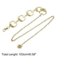 thumbnail image 3 of Unique Bargains 1 Pc Adjustable Waist Belt Delicate Moon Pendant Adjustable Waist Cord Women Gold Tone, 3 of 6