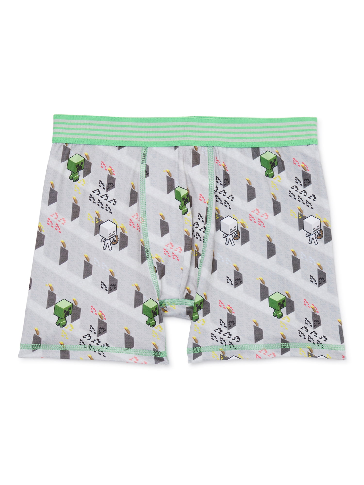 Minecraft Boy's All Over Print Boxer Briefs Underwear, 4-Pack, Sizes XS-XL