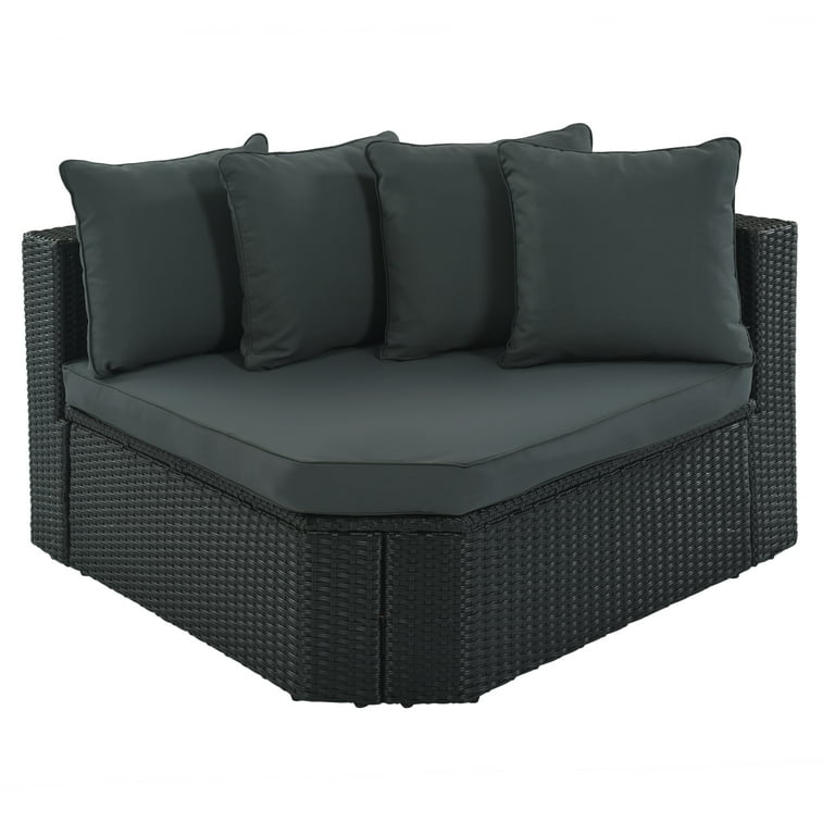 GO 7 piece Outdoor Sofa Set Rattan Sofa Lounger With Striped