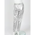 thumbnail image 5 of Aislor Kids Girls Shiny Metallic High Waist Active Pants Gym Workout Yoga Dance Leggings Hip Hop Trousers, 5 of 7