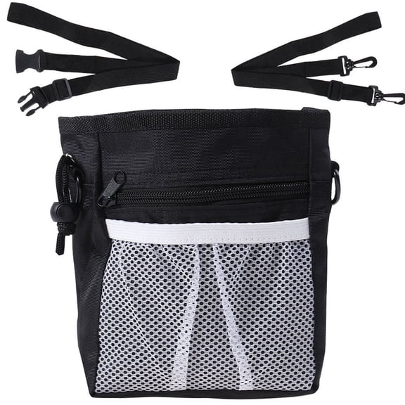 PAMINGONO 1 Set Black Dog Treat Pouch with Drawstring Closure for Easy Access During Training