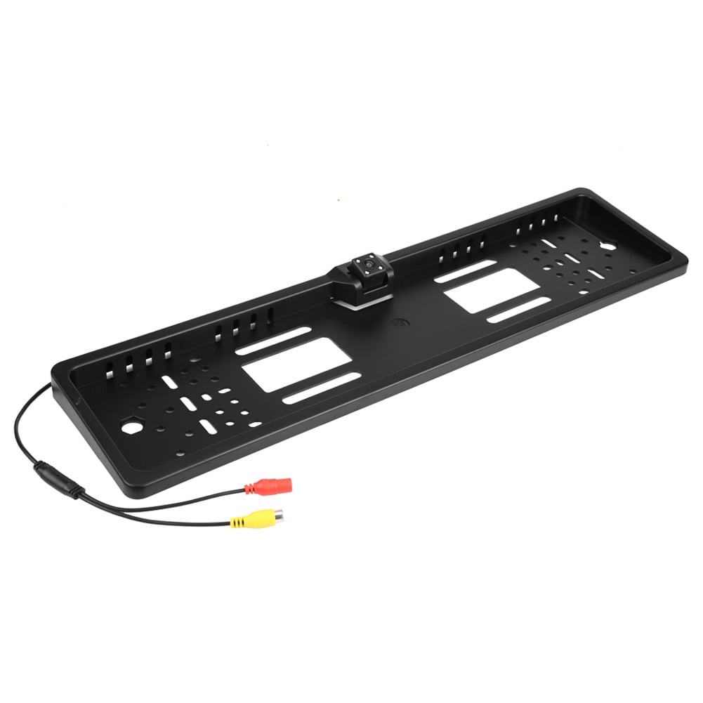 Tebru License Plate Frame Rear View Camera, European Automobiles Number
