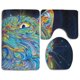 thumbnail image 1 of ABPHQTO Gato Trippy colorido Juego de alfombras de baño de 3 piezas Alfombra de baño Alfombra de contorno y tapa de inodoro ABPHQTO Cont-CHAPPLE-34761, 1 of 2