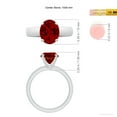 thumbnail image 5 of ANGARA Lab Grown 3.3 Ct Prong-Set Oval Ruby Solitaire Engagement Ring for Women in 14K White Gold (Size-10x8mm) | July Birthstone, Birthday, Anniversary, Jewelry Gift for Women | Lab-Grown Ruby Ring, 5 of 7
