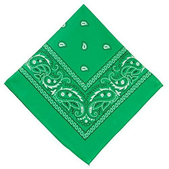 Cowboy Western Styled Green Bandana Costume Accessory