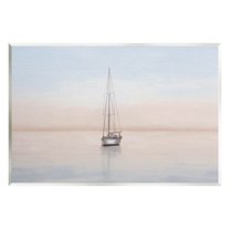 Stupell Industries Tranquil Boat Sunset Reflection Graphic Art Unframed Art Print Wall Art, Design by Elizabeth Medley