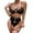Black, variant on Clearance Sale 2025 Intimates Clearance Applique Embroidered Underwire Push Up Garter Belt Underwear Set For Women Mesh Sheer Bra And Panty