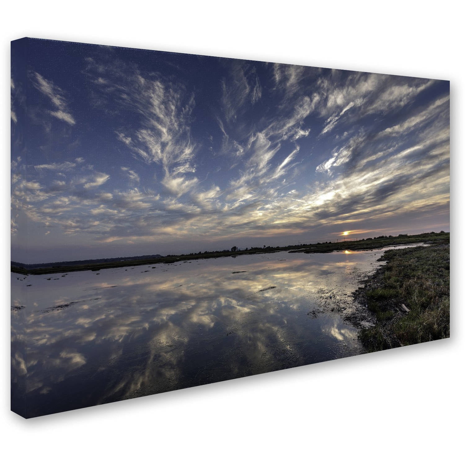 Trademark Fine Art 'Boundary Bay Sunset' Canvas Art by Pierre Leclerc