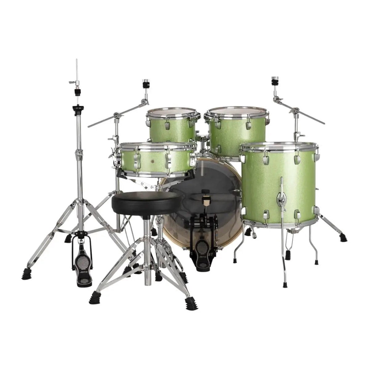 Ludwig Evolution 5-Piece Drum Set w/Hardware, 22" Kick, Mint Sparkle