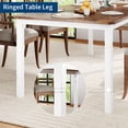 thumbnail image 3 of Danolapsi 78.7"Farmhouse Dining Table for 6-8 People,Rustic Industrial Kitchen Table with Sturdy Metal Frame & Chamfered Corners for Dining Room,Breakfast Nook,Small Space,Sintered Stone,Table only, 3 of 7