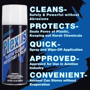 Plexus Aerosol Plastic Cleaner, Protectant, Polish – 13oz Can – Made in USA – All-in-One Solution for Plastic Surfaces with Sticker (12-Pack)