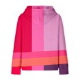thumbnail image 6 of Mercatoo Kids' Hoodies Youth Girls Color Blocking Hooded Sweatshirt with Pocket Pullover Long Sleeve Tops Sweater, 6 of 7
