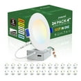 thumbnail image 1 of Luminaria zouzai, paquete de 24, LED regulable de 4" con 5 temperaturas de color, 1 of 9
