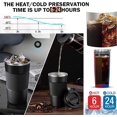 thumbnail image 3 of Taza de café para automóvil de 510 ml, de acero inoxidable, con aislamiento térmico y tapa a prueba de fugas, con aislamiento al vacío, de acero inoxidable para agua fría y caliente, café y té, 3 of 5