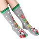 thumbnail image 5 of Calcetines con estampado de copos de nieve y muñeco de nieve de dibujos animados para mujer, calcetines con cinco dedos, calcetines informales de algodón suave, regalo de Navidad, 5 of 5