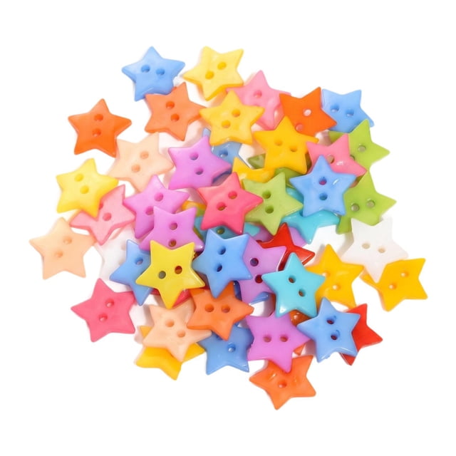 HILABEE 200 Pieces Sewing Fasteners Buttons 2 Holes for Gift Doll Clothes DIY Crafts 12mm