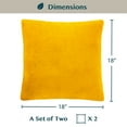 thumbnail image 6 of PAVILIA Mustard Yellow Throw Pillow Covers 18x18 Set of 2, Decorative Pillow Cases for Bed Sofa Couch, Boho Aesthetic Accent Decor Cushion Bedroom Living Room, Velvet Square Euro Sham Covers, Yellow, 6 of 7