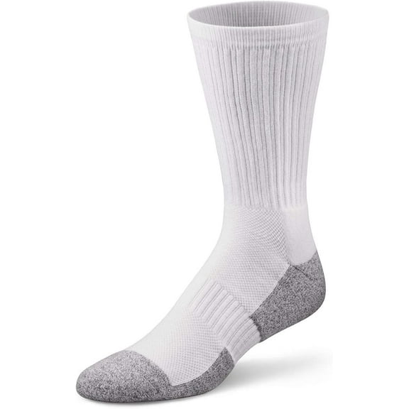 Dr. Comfort Crew Diabetic Socks, White, Small