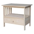 thumbnail image 1 of Pemberly Row 28" Traditional Wood Corner TV Stand in Unfinished, 1 of 10