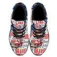 thumbnail image 2 of Red Truck Country Truck Happy 4th of JulyLand of The Free Because Of The Brave American flag Shoes Sneakers Black Size 7, 2 of 7