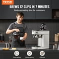 thumbnail image 2 of 12 Cups Commercial Drip Coffee Maker with 2 Glass Carafes and 2 Warmers Office, 2 of 9