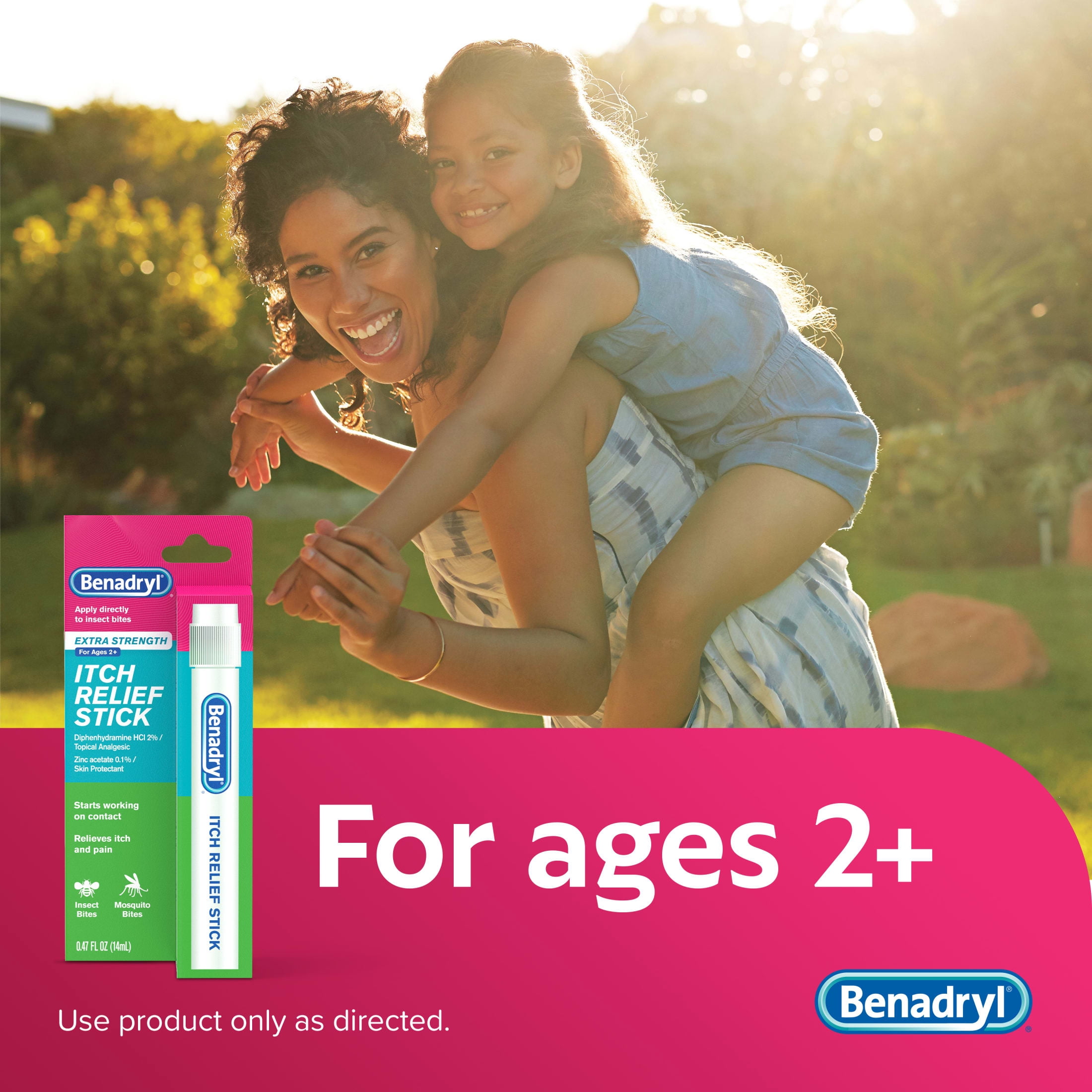 Benadryl Itch Relief Stick Extra Strength, Rashes, Insect Bites, Pocket Friendly, .47 ounces