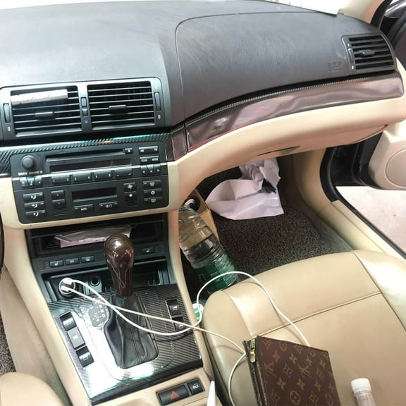 Carbon Fiber For BMW 3 Series E46 1999-2004 Car Film Interior Sticker Center Console Gear Dashboard Air Door Handle Lift Panel