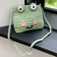 thumbnail image 1 of Gestrickte Umhängetasche Bolso cruzado hecho a mano bonito para mujer, Bolso de hombro cuadrado, regalos para niñas para teléfono, 1 of 7