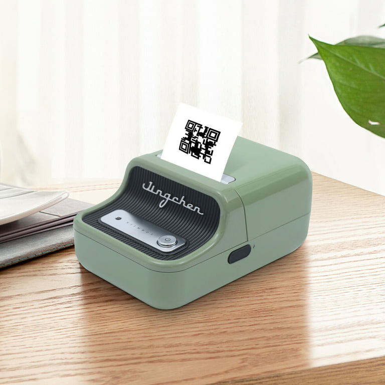 CNCEST Mini Portable Thermal Bill Ticket Label Barcode Printer USB &  Bluetooth 20-50mm Label Paper Printing 