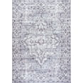 thumbnail image 2 of JONATHAN Y WASHABLE 5 x 8 Area Rug, Didim Boho Medallion - Gray/Purple, WSH102A-5, 2 of 9