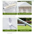 thumbnail image 6 of Outsunny 11.5' x 10' x 6.5' Outdoor Walk-in Greenhouse, Tunnel Green House with Roll-up Windows, Zippered Door, PE Cover, Heavy Duty Steel Frame, White, 6 of 10