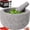 Grey, variant on Heavy Duty Large Mortar and Pestle Set, 100% Natural Granite, 4.72 Inch Diameter Bowl, 6.2 Inch Pestle, Non-Slip Base, Stone Grinder for Guacamole Salsa Pesto Herbs Spices