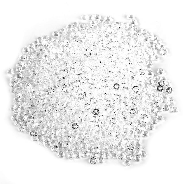 2000 Uds decoración de boda mesa de dispersión confeti acrílico de cristal decoraciones de fiesta (blanco)