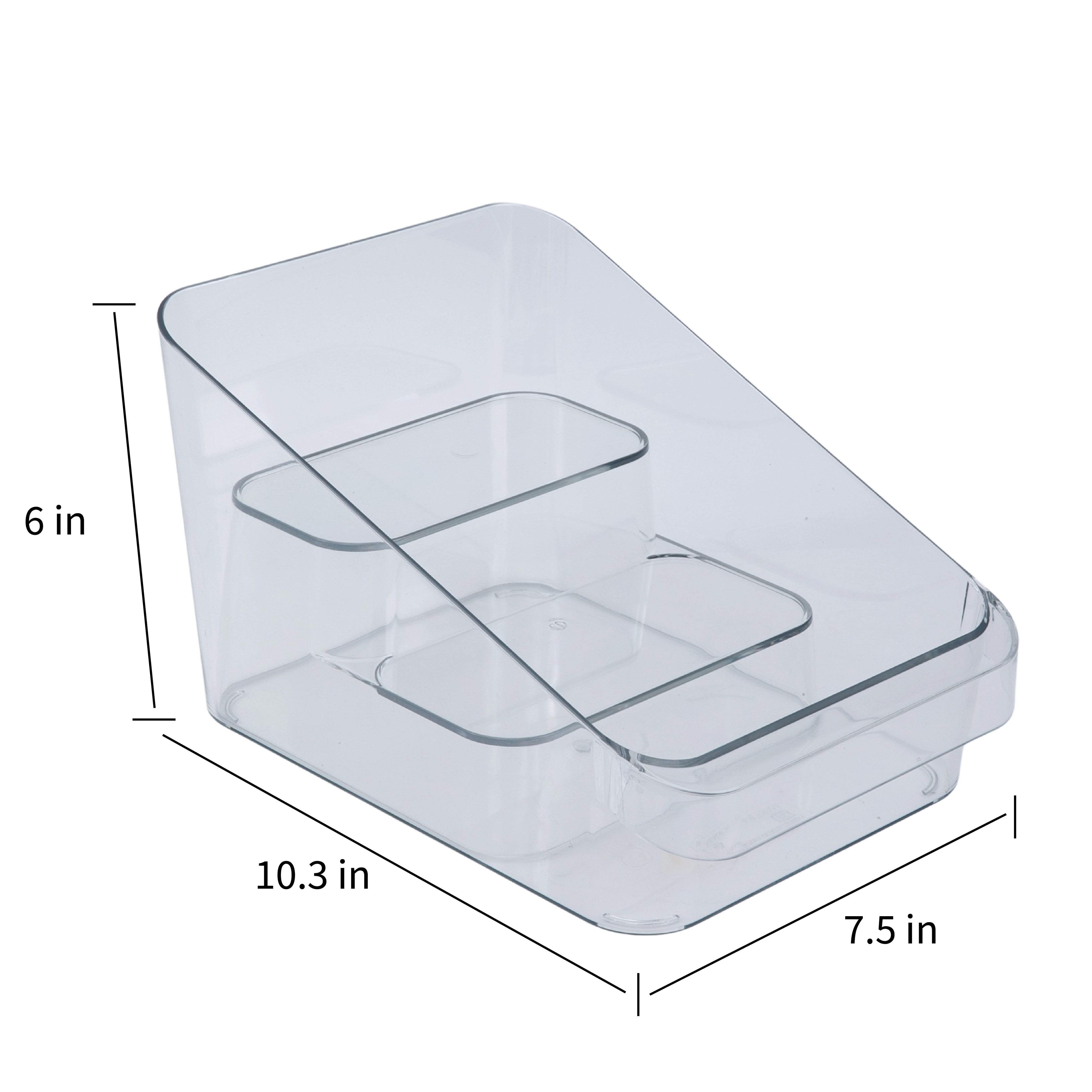 Mainstays Clear Plastic Tiered Pantry Bin Organizer photo 6