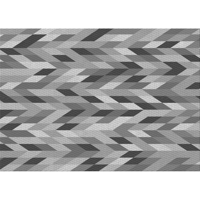 Ahgly Company Tapis de Zone Rectangulaire Transitionnel Gris Nuage Gris pour Intérieur, Lavable à la Machine, 2 Pieds x 3 Pieds