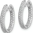 thumbnail image 2 of 14K White Gold Diamond In/Out Hinged Hoop Earrings (17 X 15) Made In India em5438-062-wa, 2 of 5