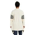 thumbnail image 5 of What's Next Women's and Women's Plus Striped Flyaway Cardigan Sweater, Midweight, Sizes XS-4X, 5 of 5