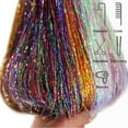 thumbnail image 6 of 12count Hair Tinsel Clip in 19.6Inch Glitter Tinsel Hair Extensions Clip in Hair Tinsel Kit Heat Resistant Shiny Sparkle Fairy Hair Accessories for Women Girls Kids (Purple), 6 of 8