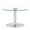 Transparent+Silver, variant on ExtraLco 27.5 Inch Round Glass Coffee Table, Tempered Clear Top Gold Metal Base Center Table for Living Room Apartment