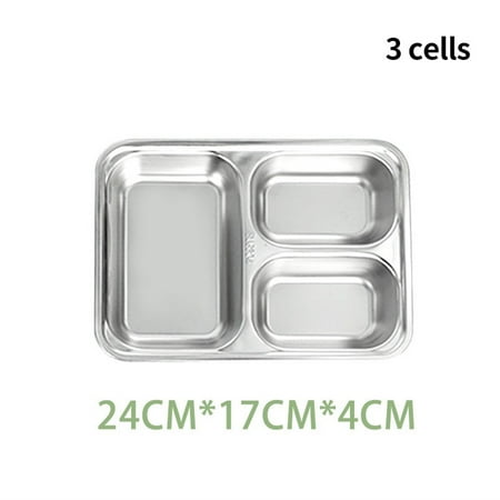 

School Mess Hall Stainless Steel Divider Plate Lunch Container