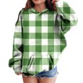 thumbnail image 4 of Staki St Patrick's Day Clothes Girls Toddler Little Girl Long Sleeve Hooded Sweatshirt Hoodie Fall Winter Clothes 3-12Y(Light Green,9-10 Years), 4 of 6