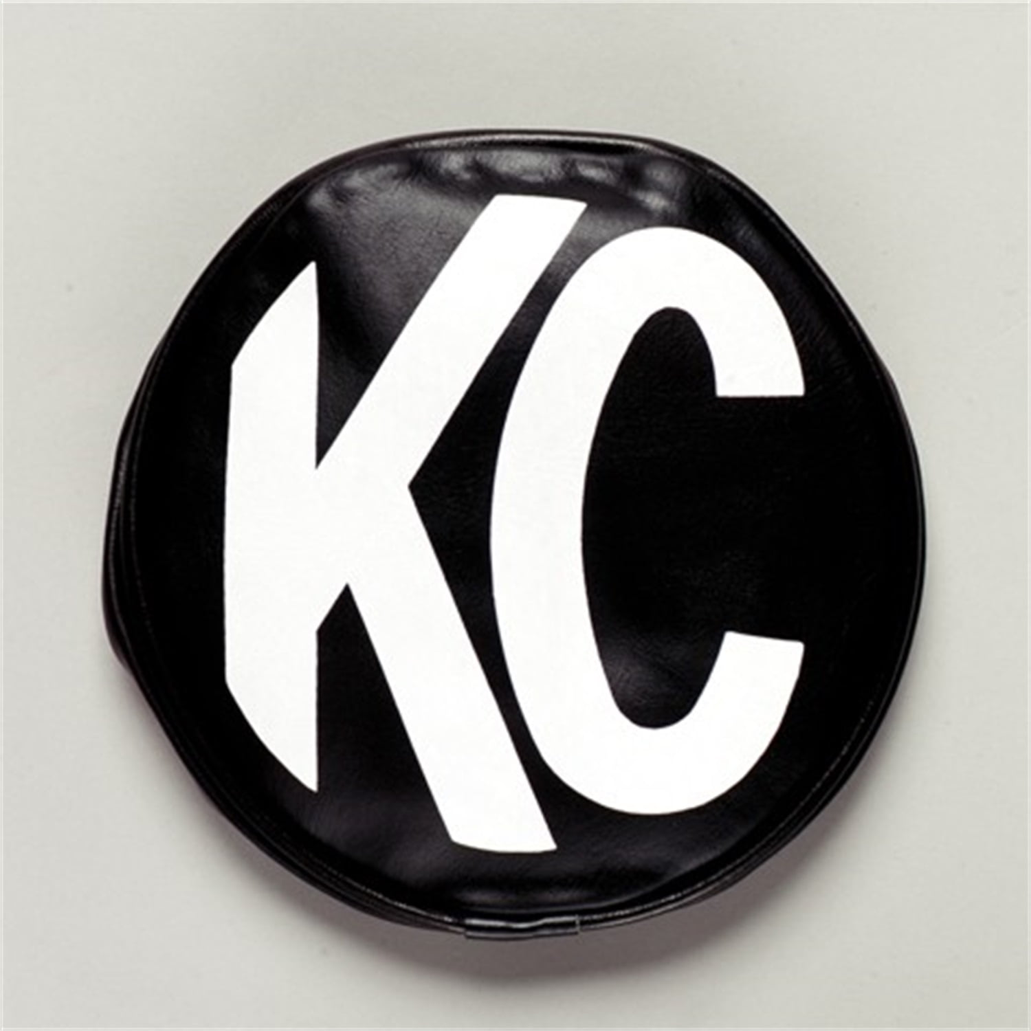 KC HiLiTES 5800 8" Round Black Vinyl Light Cover w/ White KC Logo