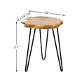 thumbnail image 3 of Greenage Natural Edge Cedar Wood End Table, Rustic Wood Side Table, Nightstand, Plant Stand, 15.5" x 19" x 21", 3 of 8